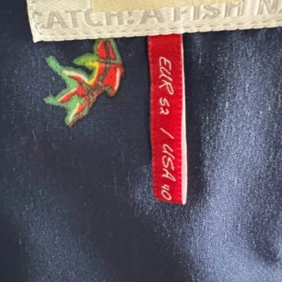 A Fish Named Fred Linen Blazer Jacket Size 40 - Picture 7 of 9